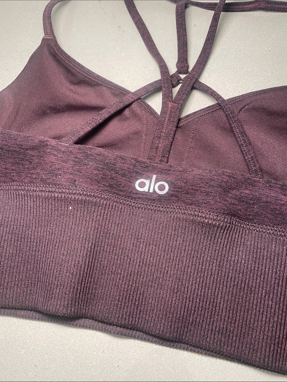 ALO Yoga Plum Strappy Sports Bra - Picture 3 of 5